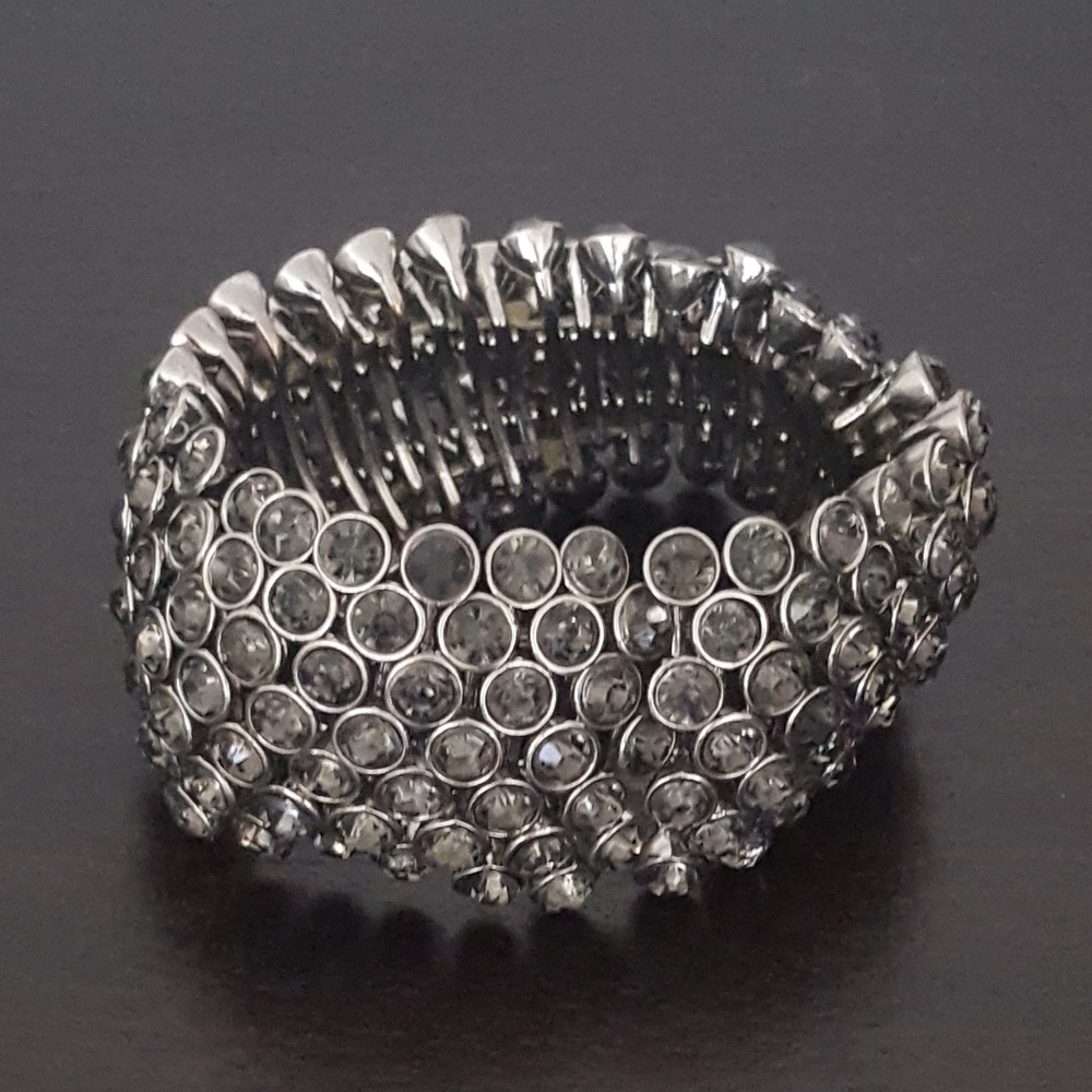 Grey and Silver Bracelet w/ Elastic Stretch